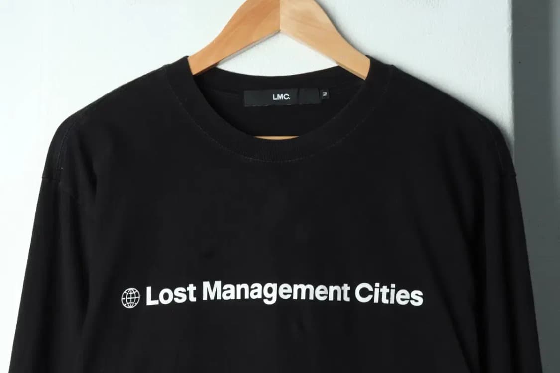 (M-L) 엘엠씨 긴팔티셔츠 블랙 레터링 올드스쿨-1564D 상품이미지3