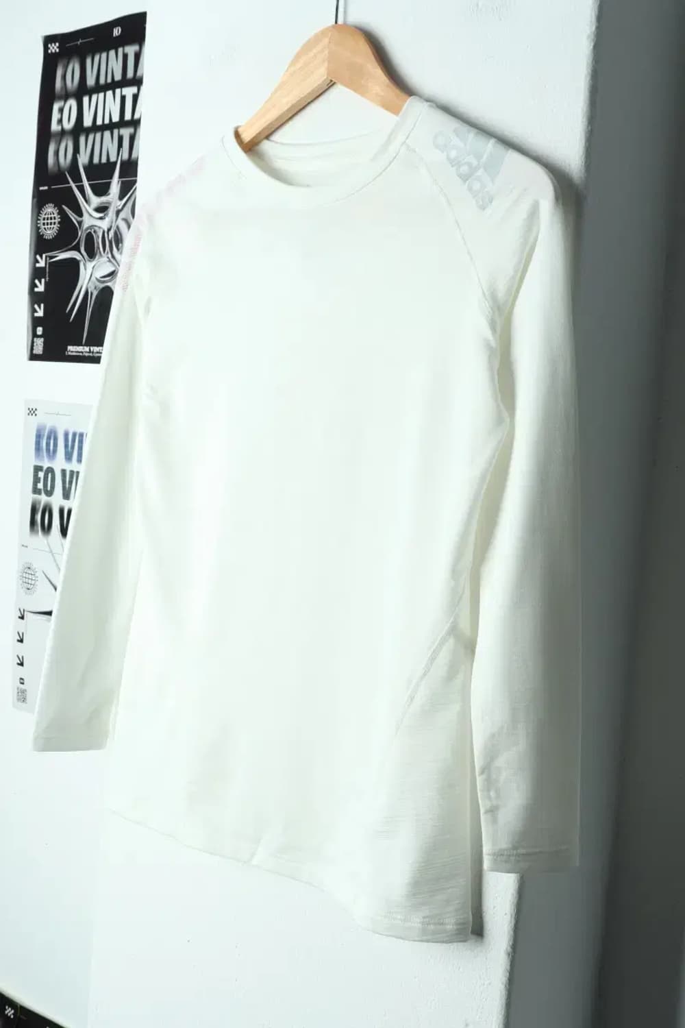 W(M) 아디다스 긴팔티셔츠 작은오염 기능성 화이트-1564E 상품이미지1