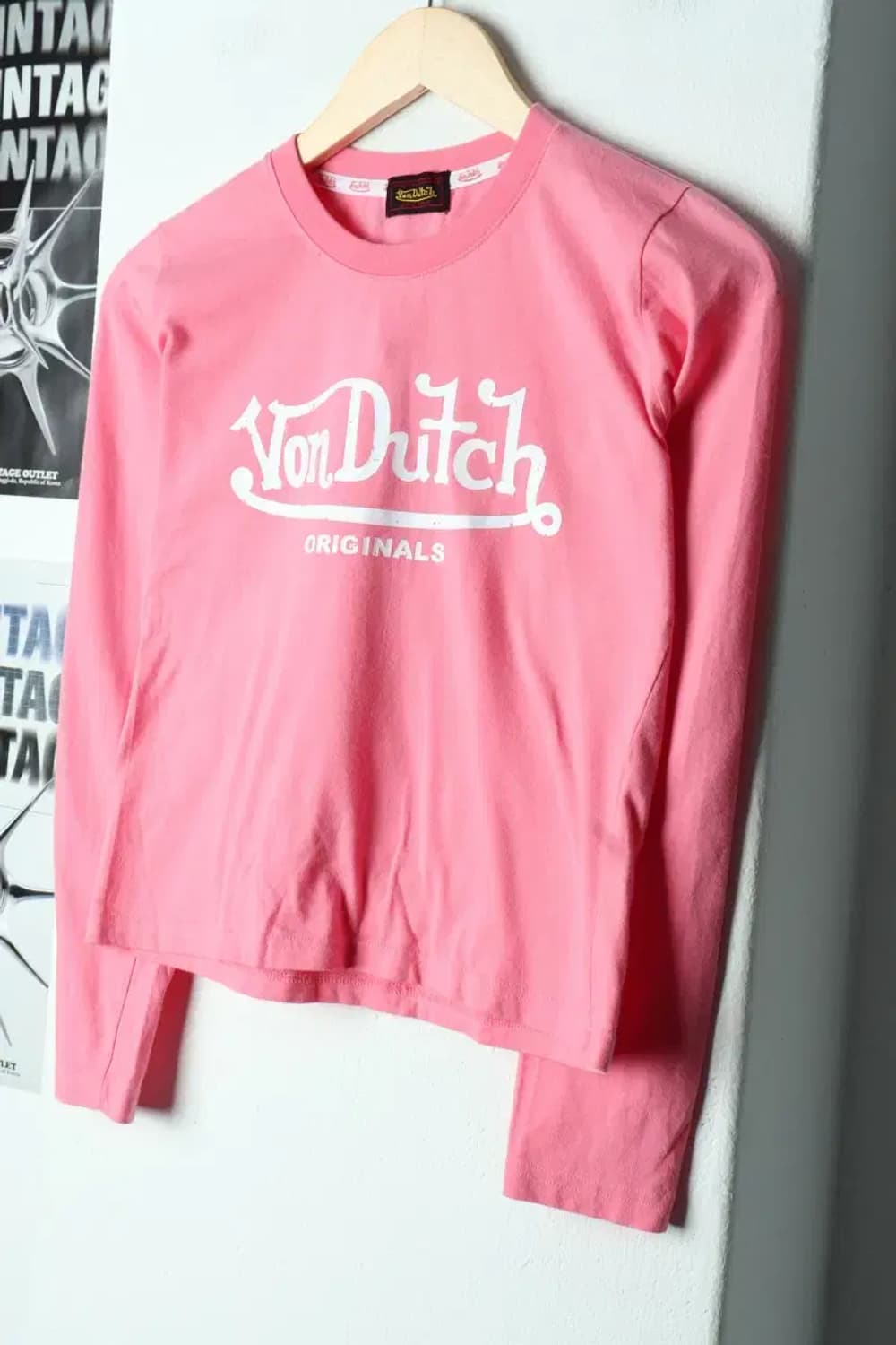 W(L) 본더치 긴팔티셔츠 크롭 핑크-1564F 상품이미지1