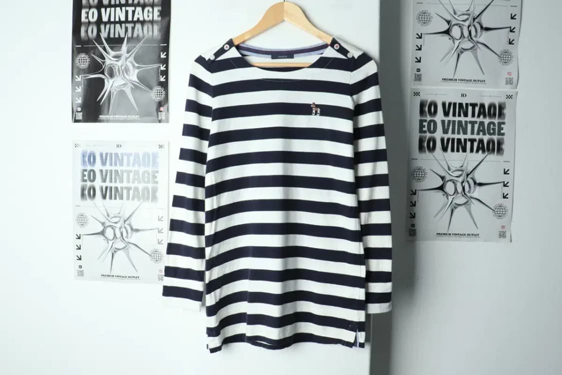 W(L) 헤지스 긴팔티셔츠 스트라이프 컬러믹스 롱-15650 상품이미지2