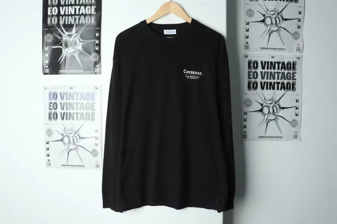 (M) 커버낫 긴팔티셔츠 블랙 로고 올드스쿨-15651 상품이미지2
