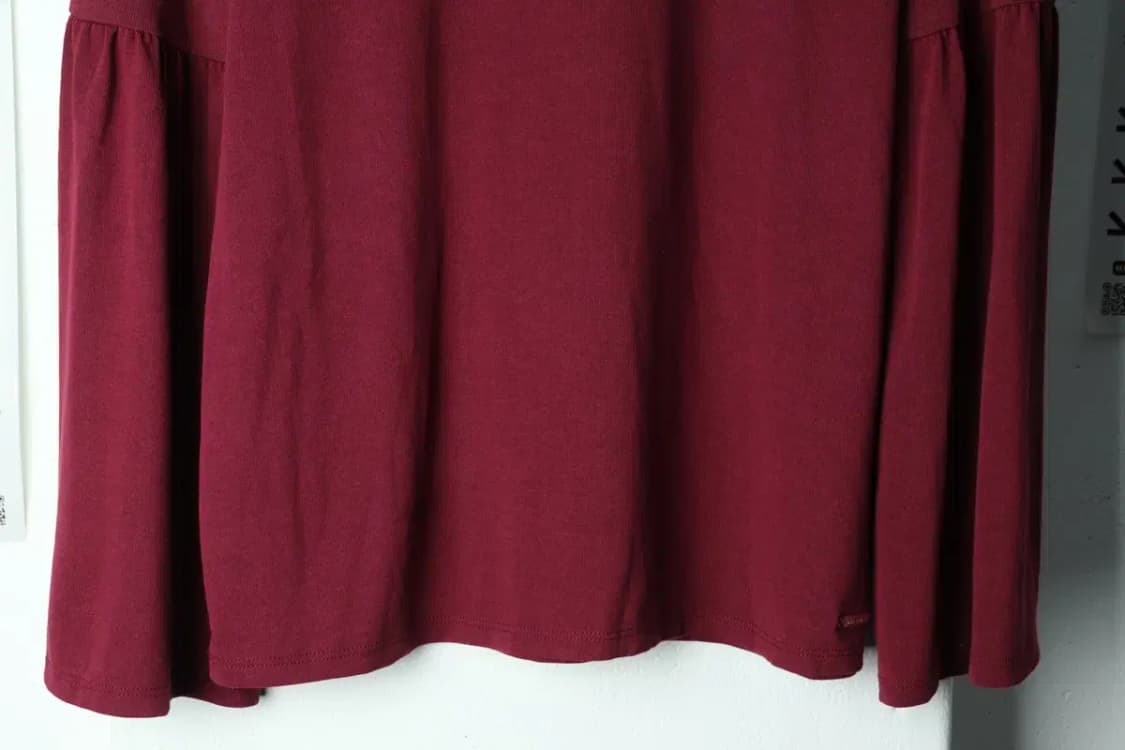 W(F) 캘빈클라인 긴팔티셔츠 버건디 무지-15652 상품이미지3