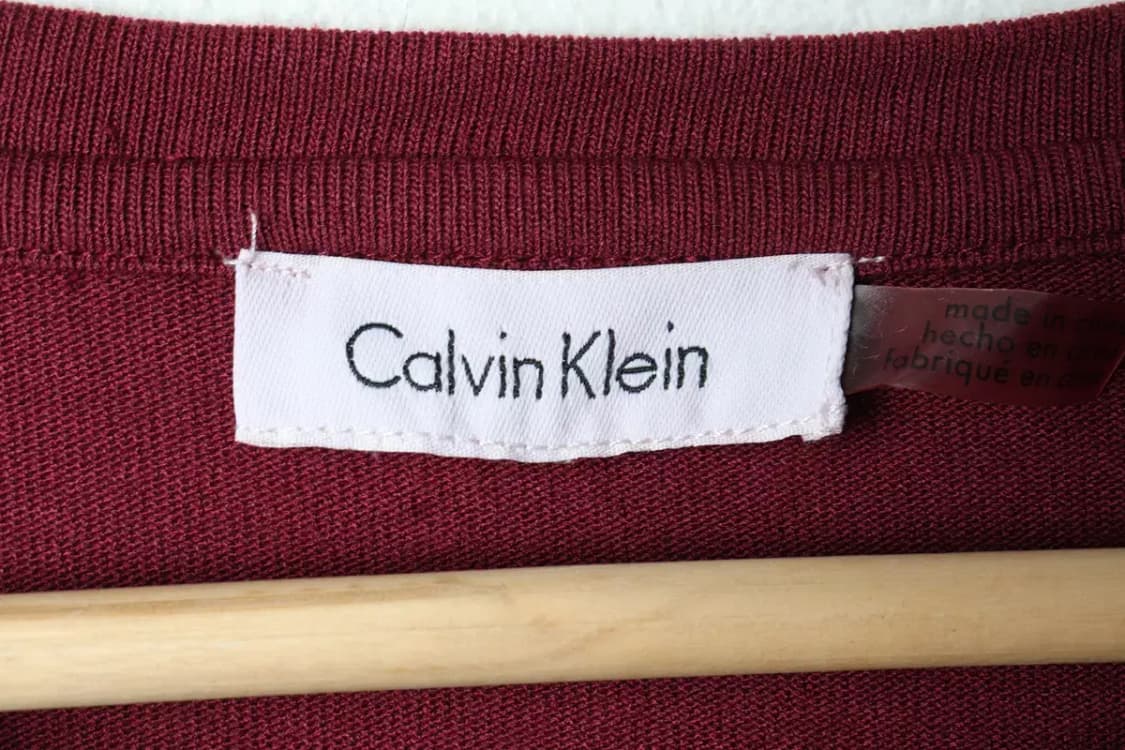 W(F) 캘빈클라인 긴팔티셔츠 버건디 무지-15652 상품이미지5