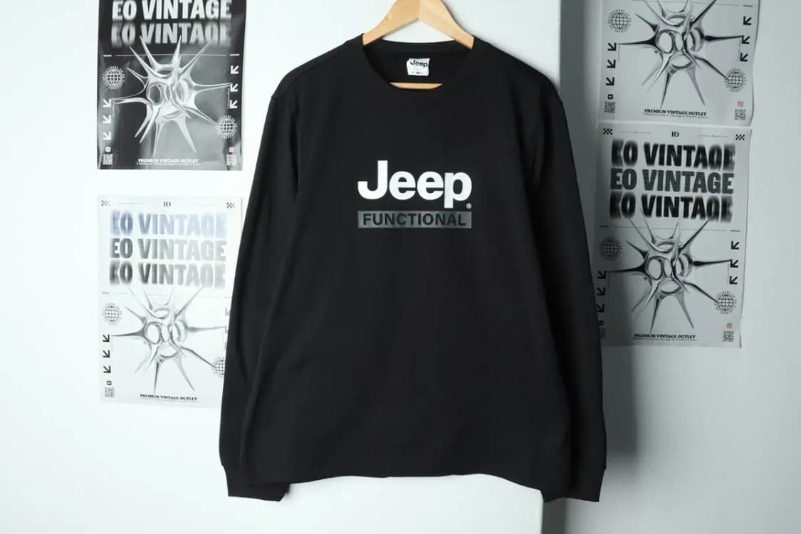 (XL) 지프 긴팔티셔츠 블랙 로고 기모-15653 상품이미지2