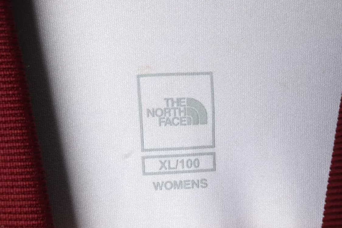 W(XL) 노스페이스 카라 긴팔티셔츠 기능성 패턴 버건디-15657 상품이미지5