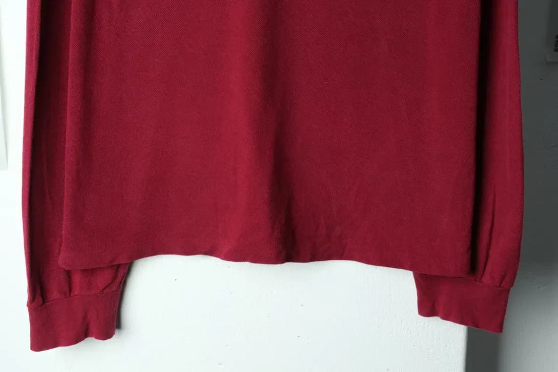 (XL) 라코스테 카라 긴팔티셔츠 사용감 버건디-15658 상품이미지3