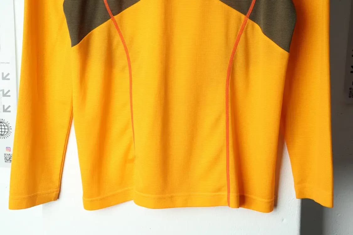 (M) 노스페이스 카라 긴팔티셔츠 기능성 반집업 노랑-15659 상품이미지3