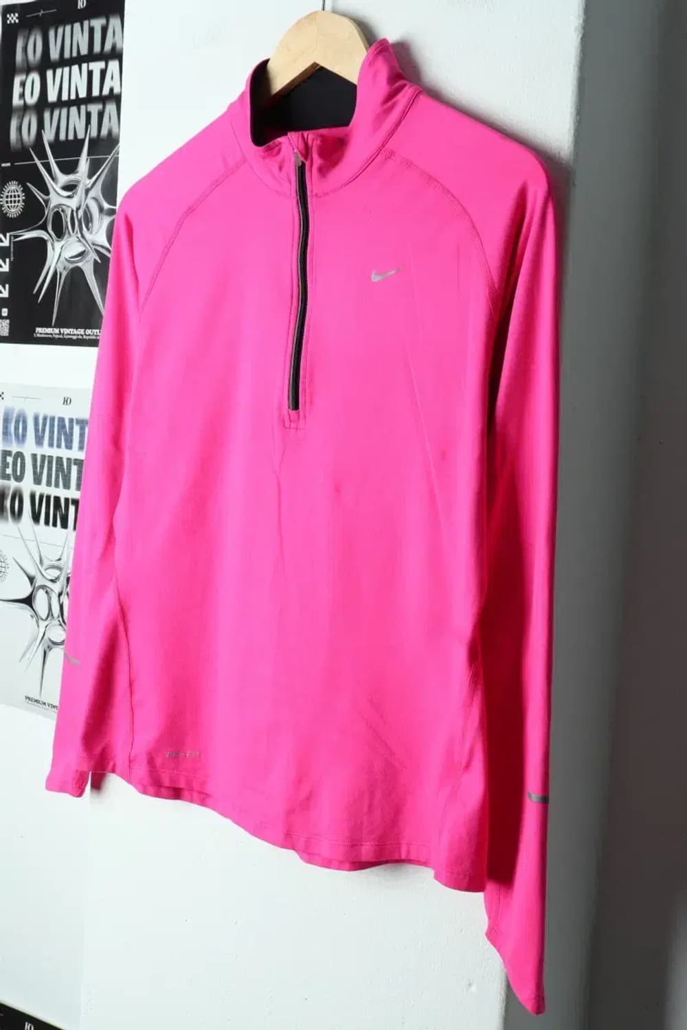 W(L) 나이키 카라 긴팔티셔츠 기능성 반집업 핑크-1565A 상품이미지1