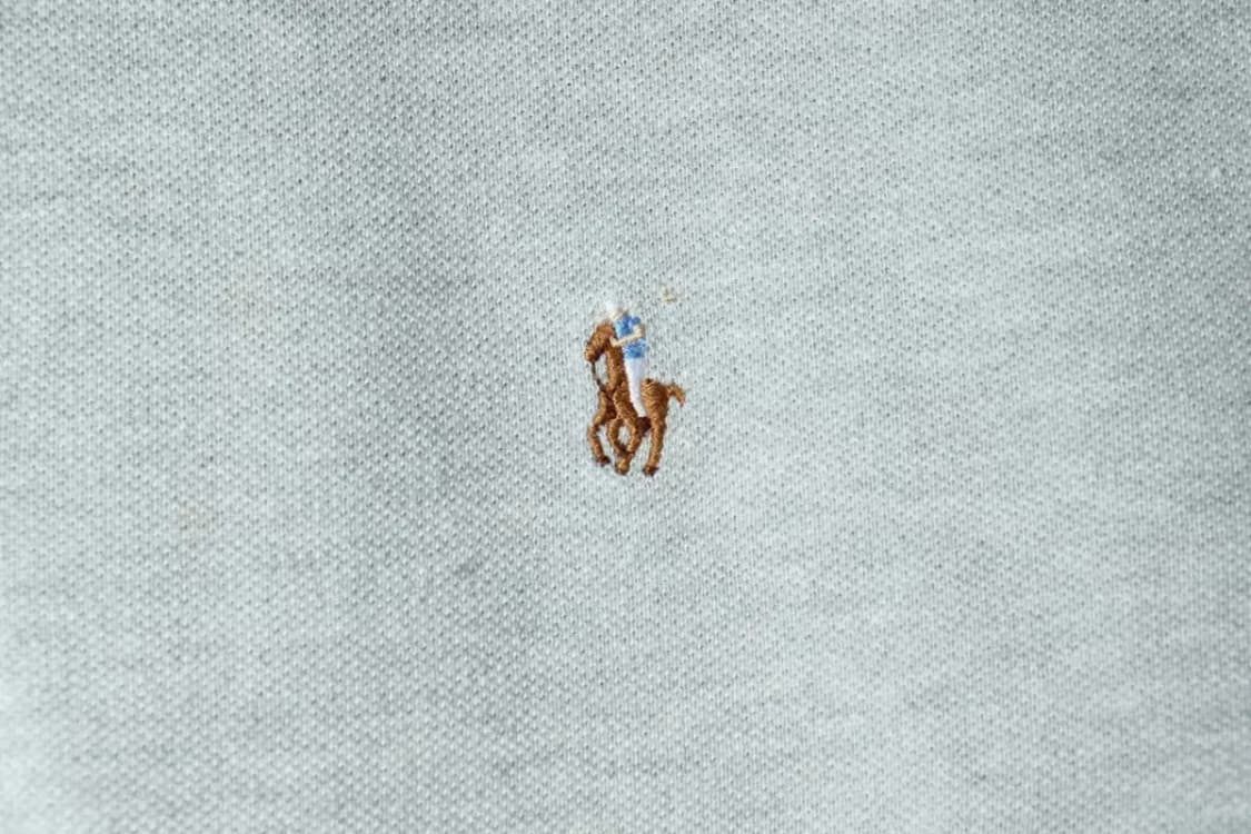 (M) 폴로 랄프로렌 카라 긴팔티셔츠 반집업 그레이 멀티포니-1565B 상품이미지5