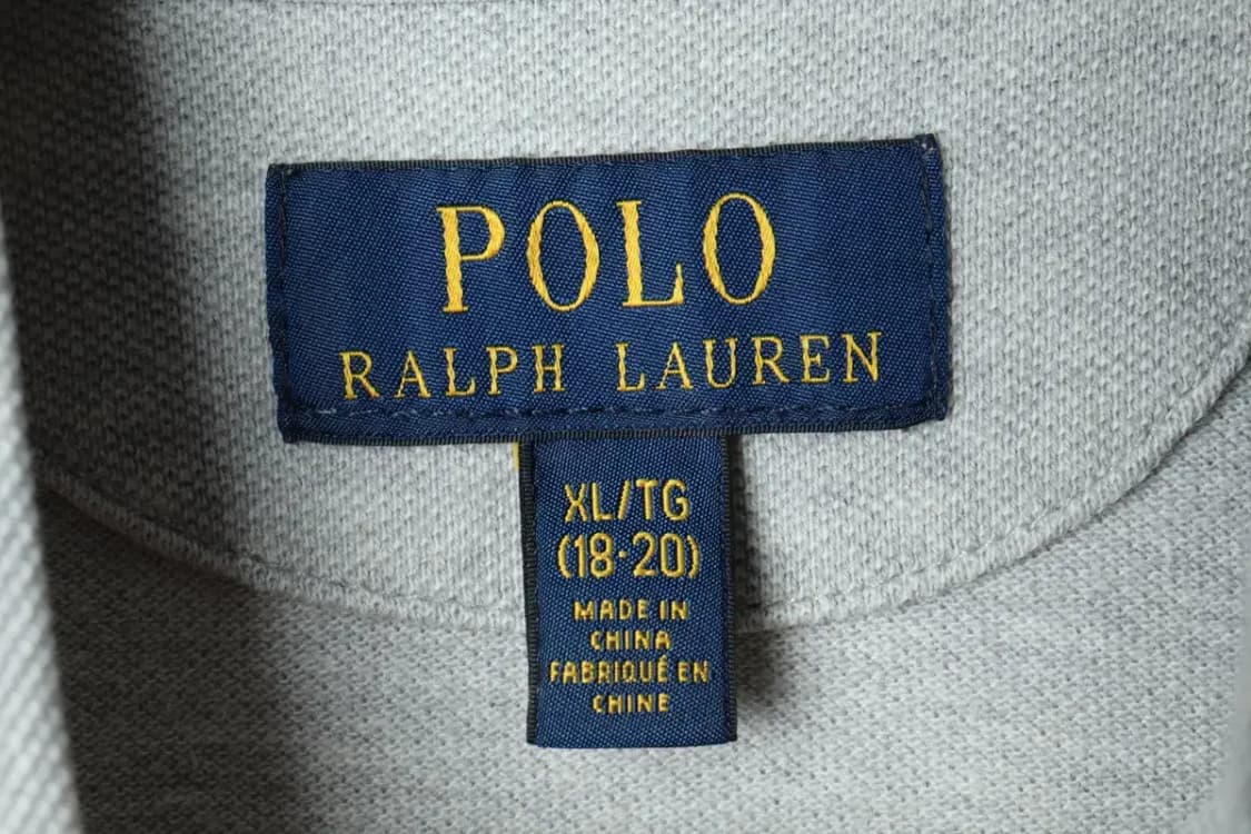 (M) 폴로 랄프로렌 카라 긴팔티셔츠 반집업 그레이 멀티포니-1565B 상품이미지6
