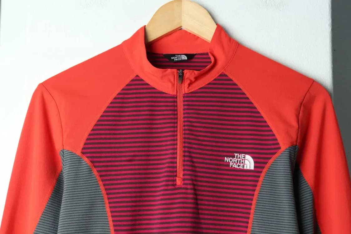 W(XL) 노스페이스 카라 긴팔티셔츠 기능성 반집업 컬러믹스-1565D 상품이미지3