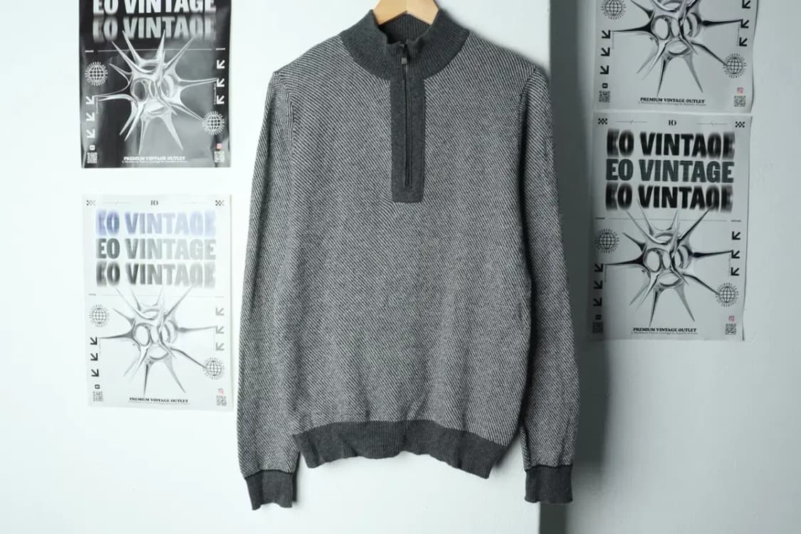 (S) DKNY 디케이앤와이 도나카란 니트 반집업 그레이-15662 상품이미지2