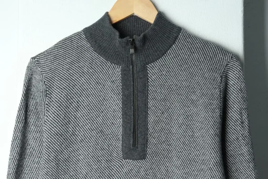 (S) DKNY 디케이앤와이 도나카란 니트 반집업 그레이-15662 상품이미지3