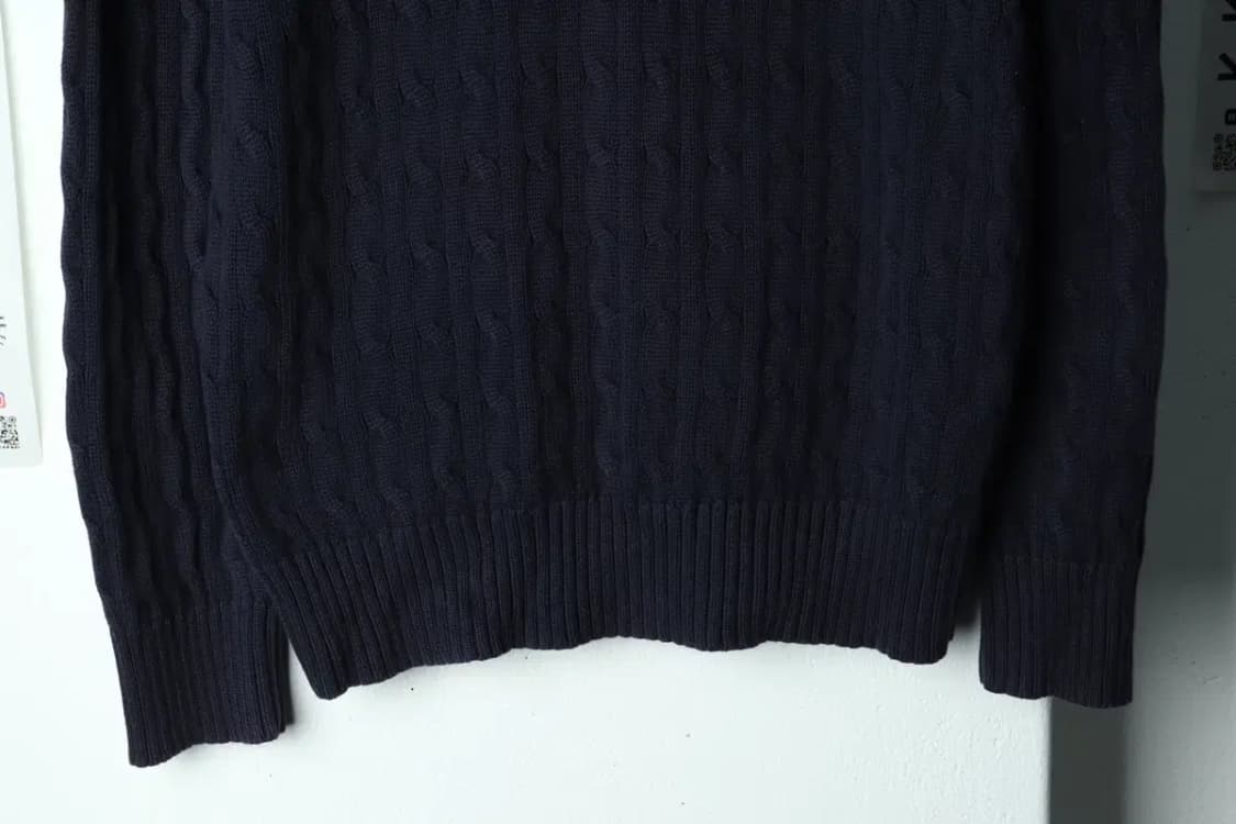 (XL) 폴로 랄프로렌 니트 꽈배기 네이비 레드포니-15668 상품이미지4