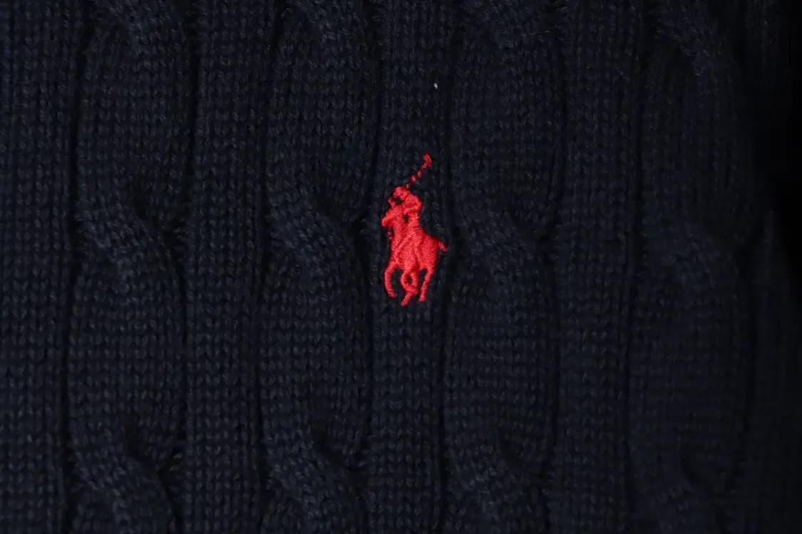 (XL) 폴로 랄프로렌 니트 꽈배기 네이비 레드포니-15668 상품이미지5