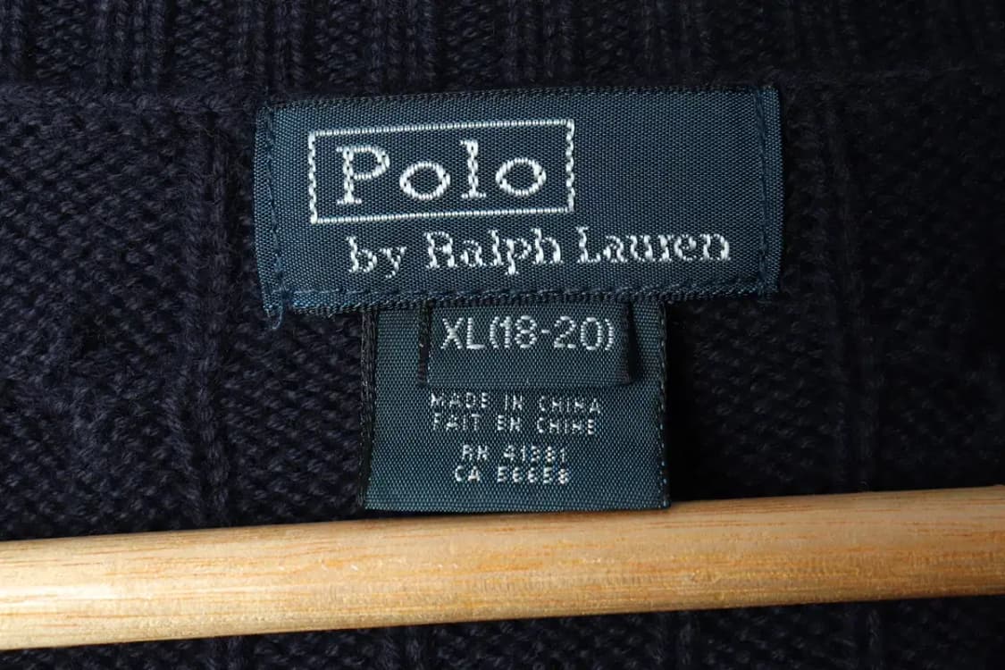 (XL) 폴로 랄프로렌 니트 꽈배기 네이비 레드포니-15668 상품이미지6