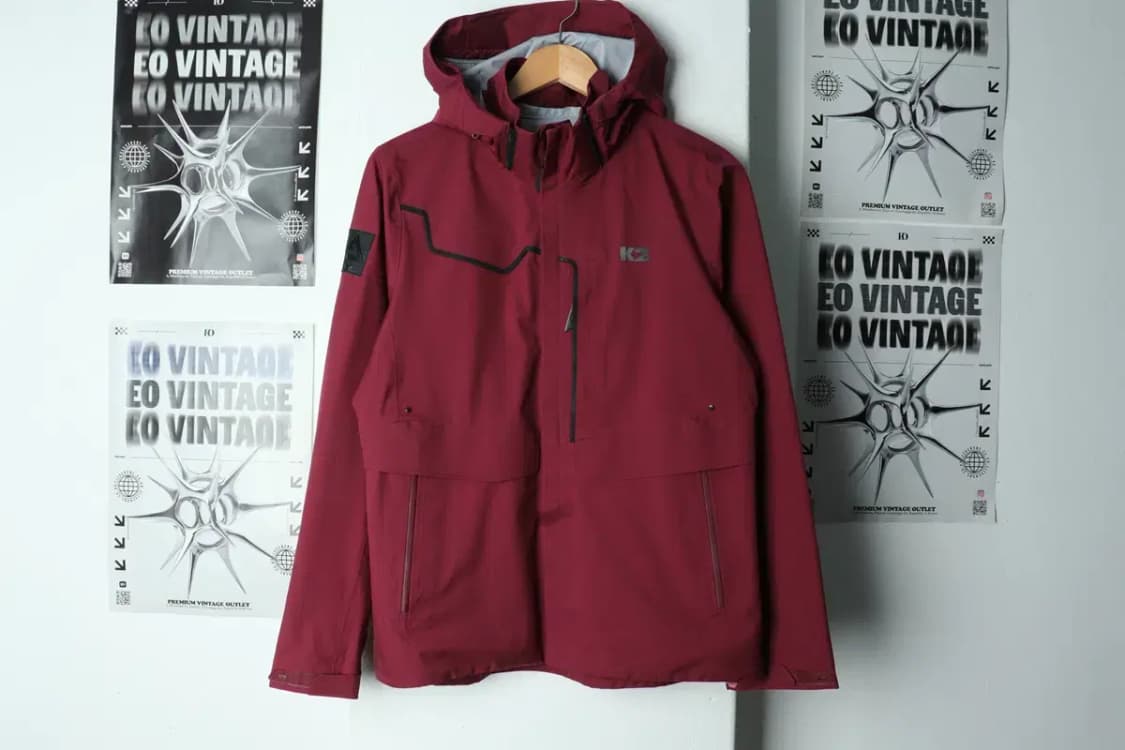 W(XL) K2 케이투 집업 바람막이 점퍼자켓 작은얼룩 버건디-156AE 상품이미지2