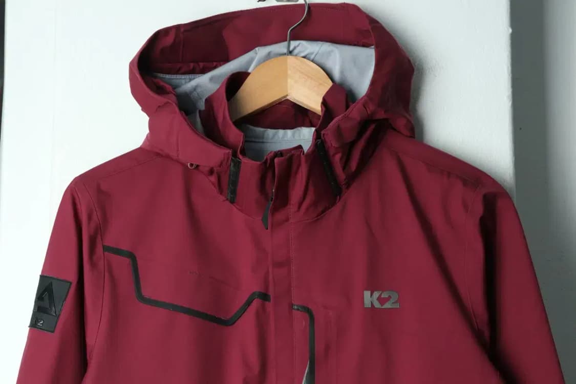 W(XL) K2 케이투 집업 바람막이 점퍼자켓 작은얼룩 버건디-156AE 상품이미지3