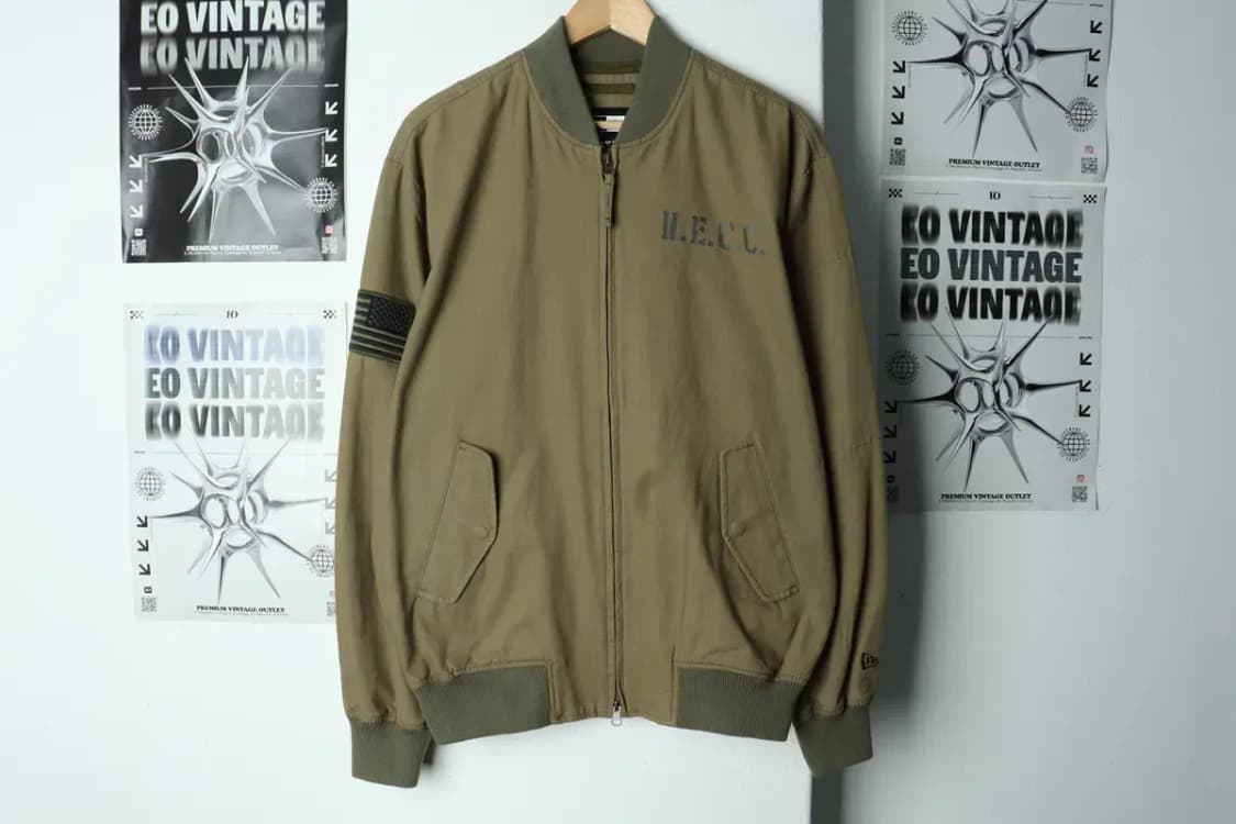 (L-XL) 뉴에라 집업 바람막이 점퍼자켓 밀리터리 카키-156B3 상품이미지2