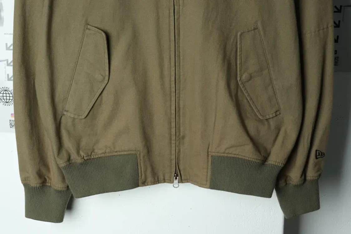 (L-XL) 뉴에라 집업 바람막이 점퍼자켓 밀리터리 카키-156B3 상품이미지4