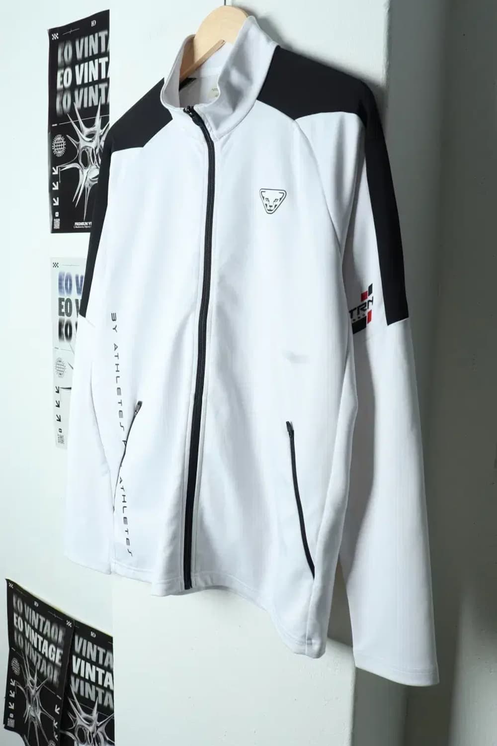 (XL) 다이나핏 집업져지 트랙탑 기능성 화이트 올드스쿨-156B7 상품이미지1