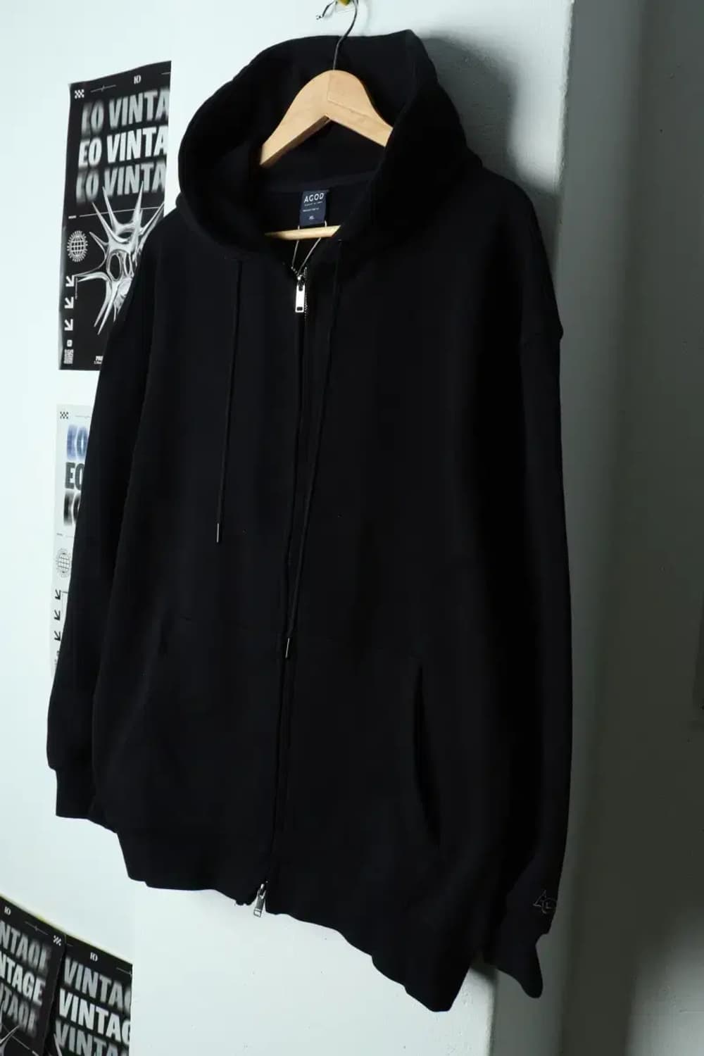 (XL) 브랜드빈티지 후드집업 새상품 블랙 헤비-156BC 상품이미지1