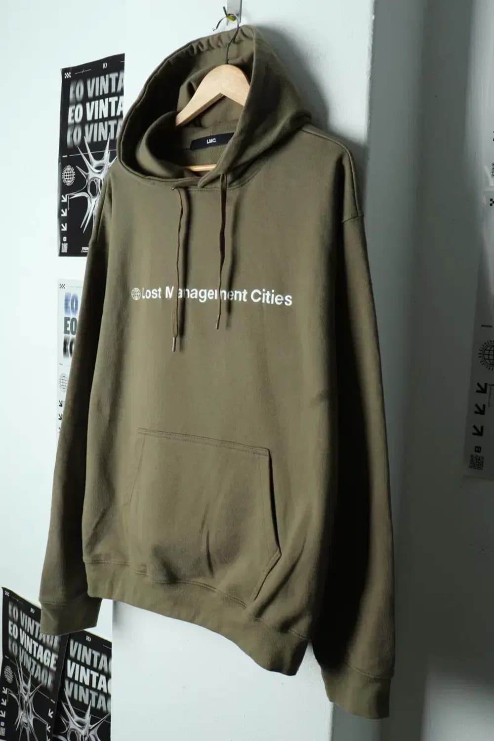 (XL-2XL) 엘엠씨 후드티셔츠 빅사이즈 카키 올드스쿨-156C1 상품이미지1