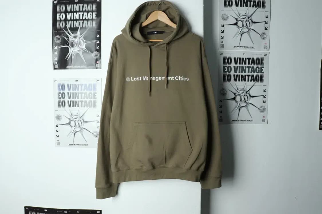 (XL-2XL) 엘엠씨 후드티셔츠 빅사이즈 카키 올드스쿨-156C1 상품이미지2