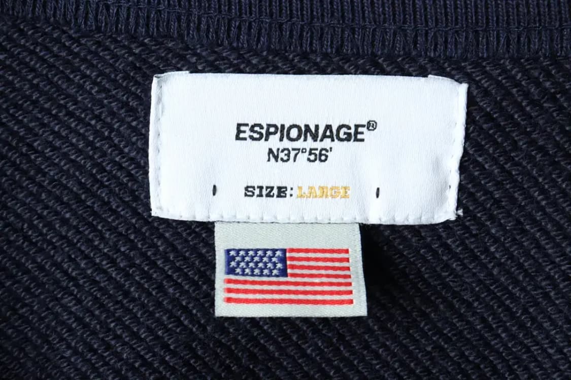 (L) 에스피오나지 맨투맨 티셔츠 네이비 헤비 해군-156C3 상품이미지7