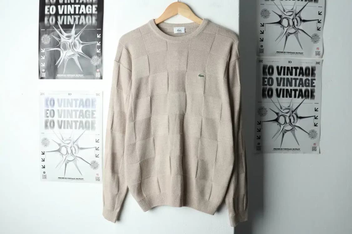 W(XL) 라코스테 니트 체크 베이지-156F7 상품이미지2