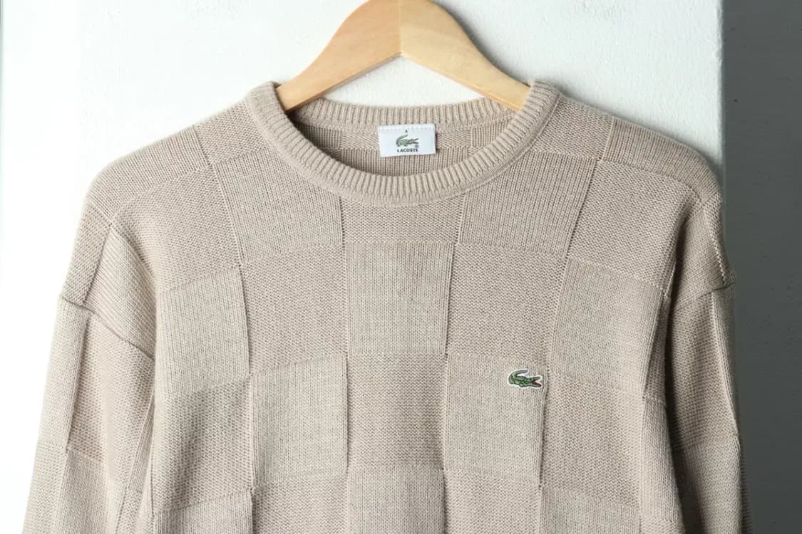 W(XL) 라코스테 니트 체크 베이지-156F7 상품이미지3