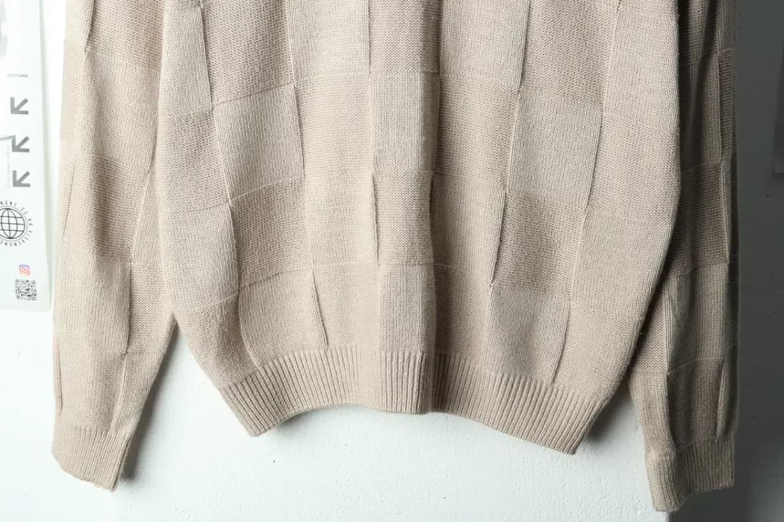 W(XL) 라코스테 니트 체크 베이지-156F7 상품이미지4