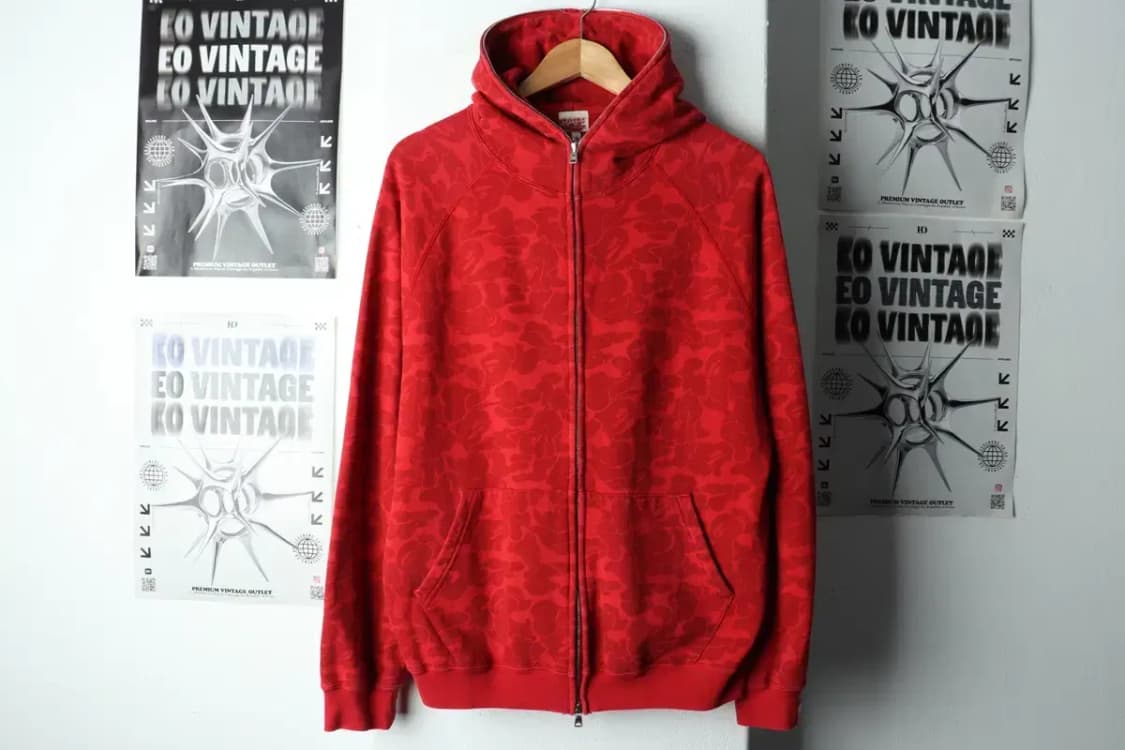 (M) 베이프 후드집업 년대 카모 적계 한정판 희귀 매물-156FF 상품이미지2