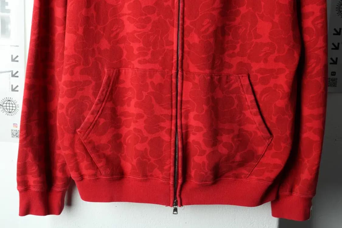 (M) 베이프 후드집업 년대 카모 적계 한정판 희귀 매물-156FF 상품이미지4