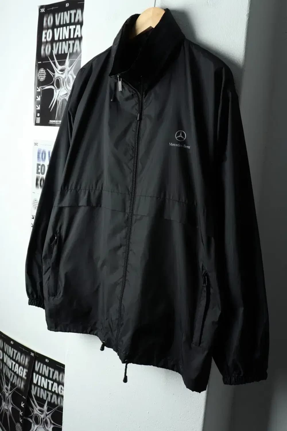 (L-XL) 브랜드빈티지 집업 바람막이 점퍼자켓 블랙-15700 상품이미지1