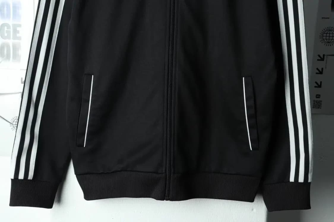 (L) 아디다스 집업져지 트랙탑 블랙 삼선 올드스쿨-15705 상품이미지4