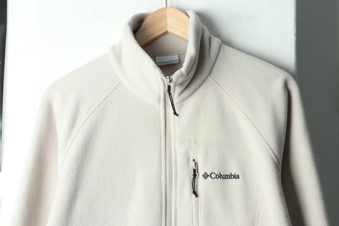 (M) 컬럼비아 집업 바람막이 점퍼자켓 후리스 기모 베이지-15707 상품이미지3