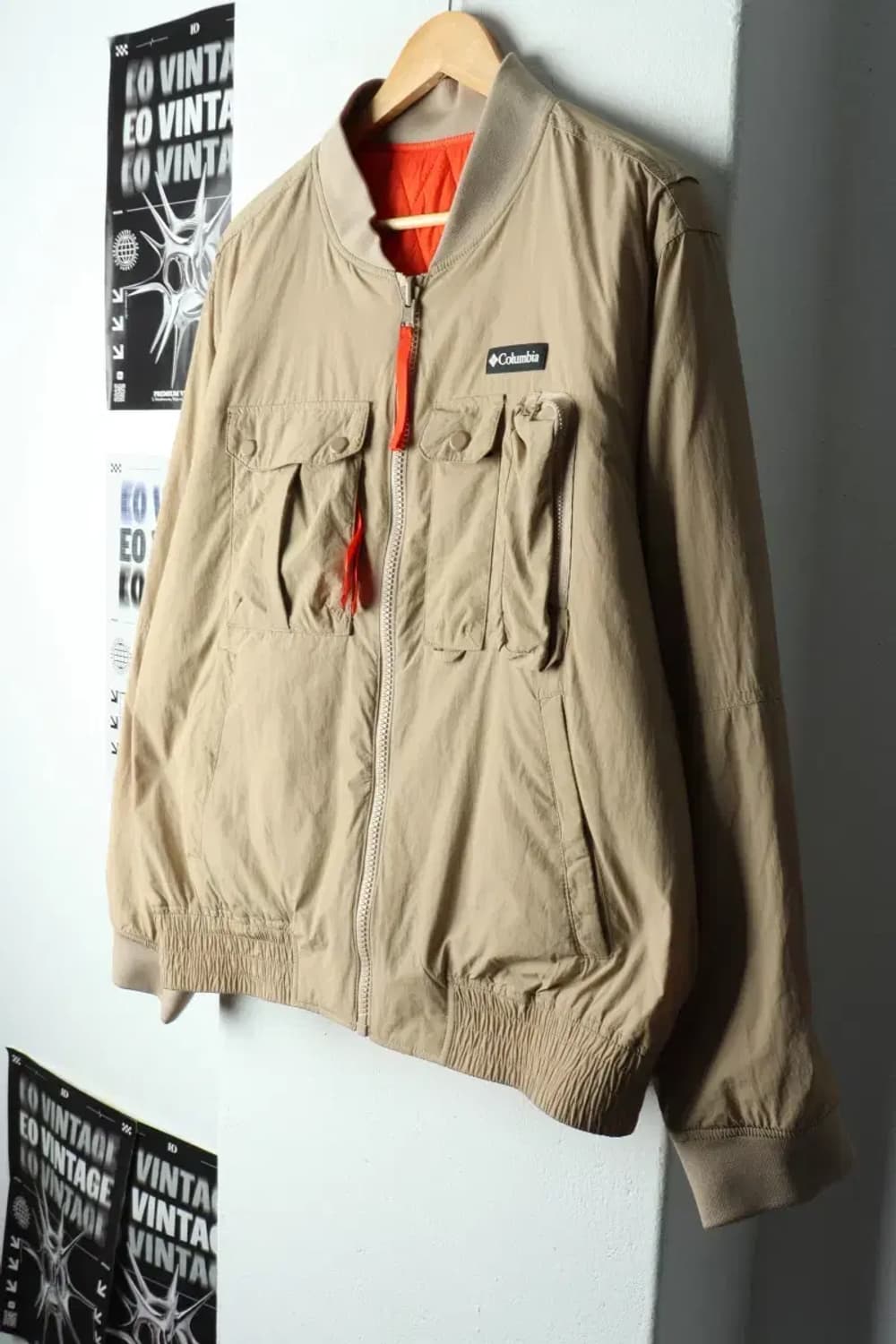 (L-XL) 컬럼비아 집업 바람막이 점퍼자켓 리버시블 봄버-15708 상품이미지1