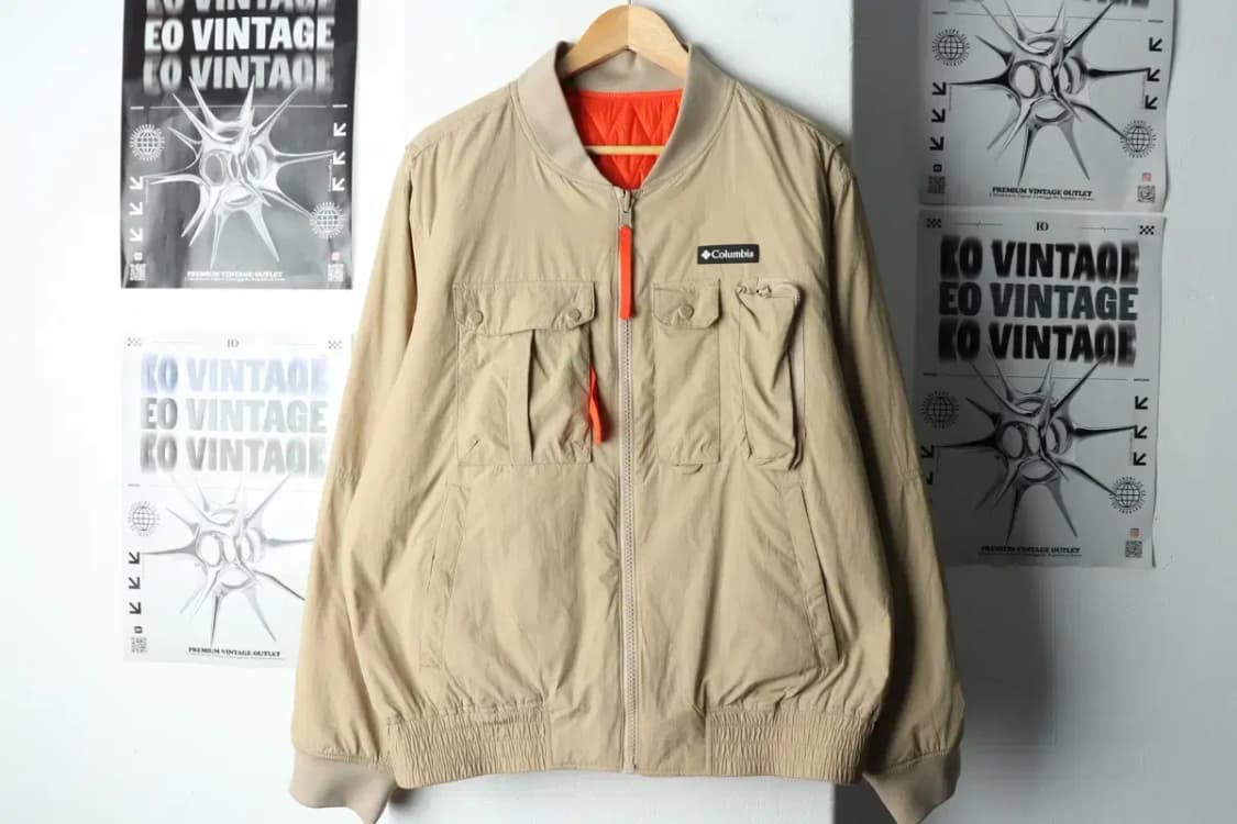 (L-XL) 컬럼비아 집업 바람막이 점퍼자켓 리버시블 봄버-15708 상품이미지2