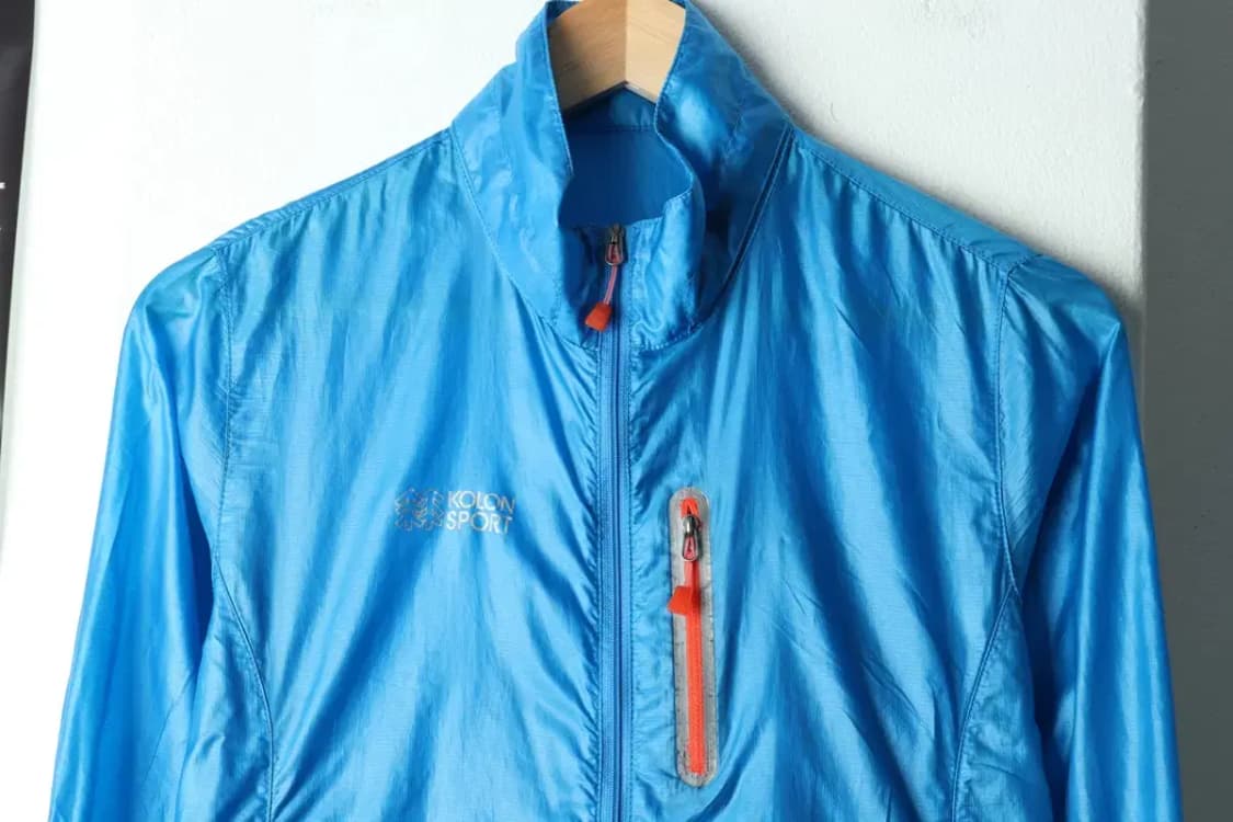 W(S) 코오롱스포츠 집업 바람막이 점퍼자켓 사용감 경량 블루-1570A 상품이미지3