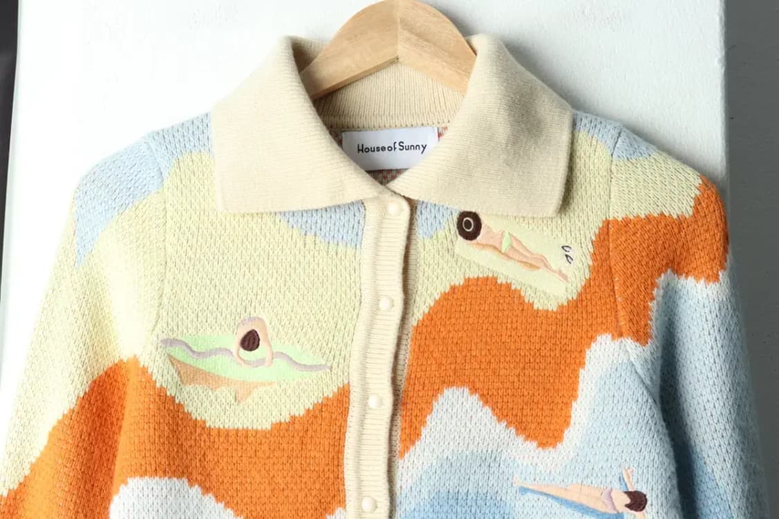 W(S) 브랜드빈티지 니트 가디건 하우스오브써니 크롭 태연-1570C 상품이미지3