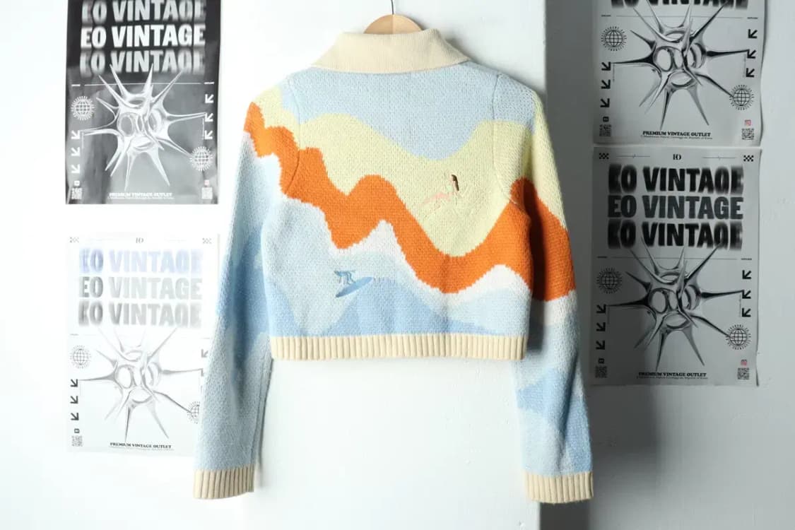 W(S) 브랜드빈티지 니트 가디건 하우스오브써니 크롭 태연-1570C 상품이미지5