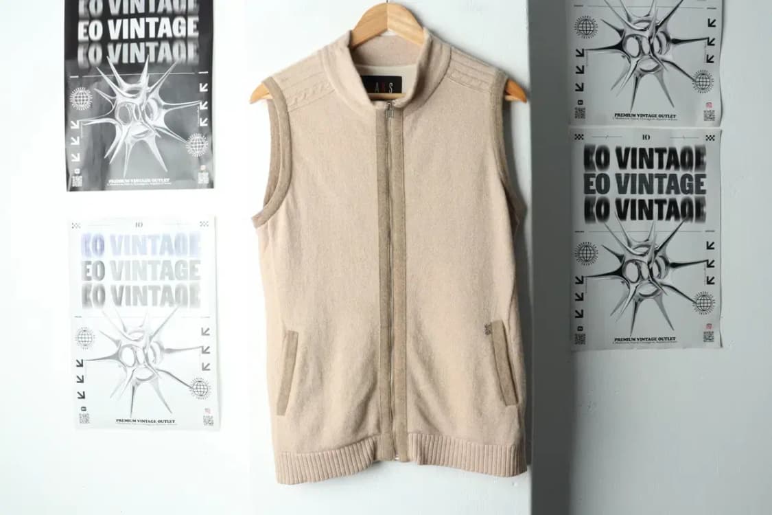 W(L) 닥스 니트 가디건 방풍 조끼 베이지-1570D 상품이미지2