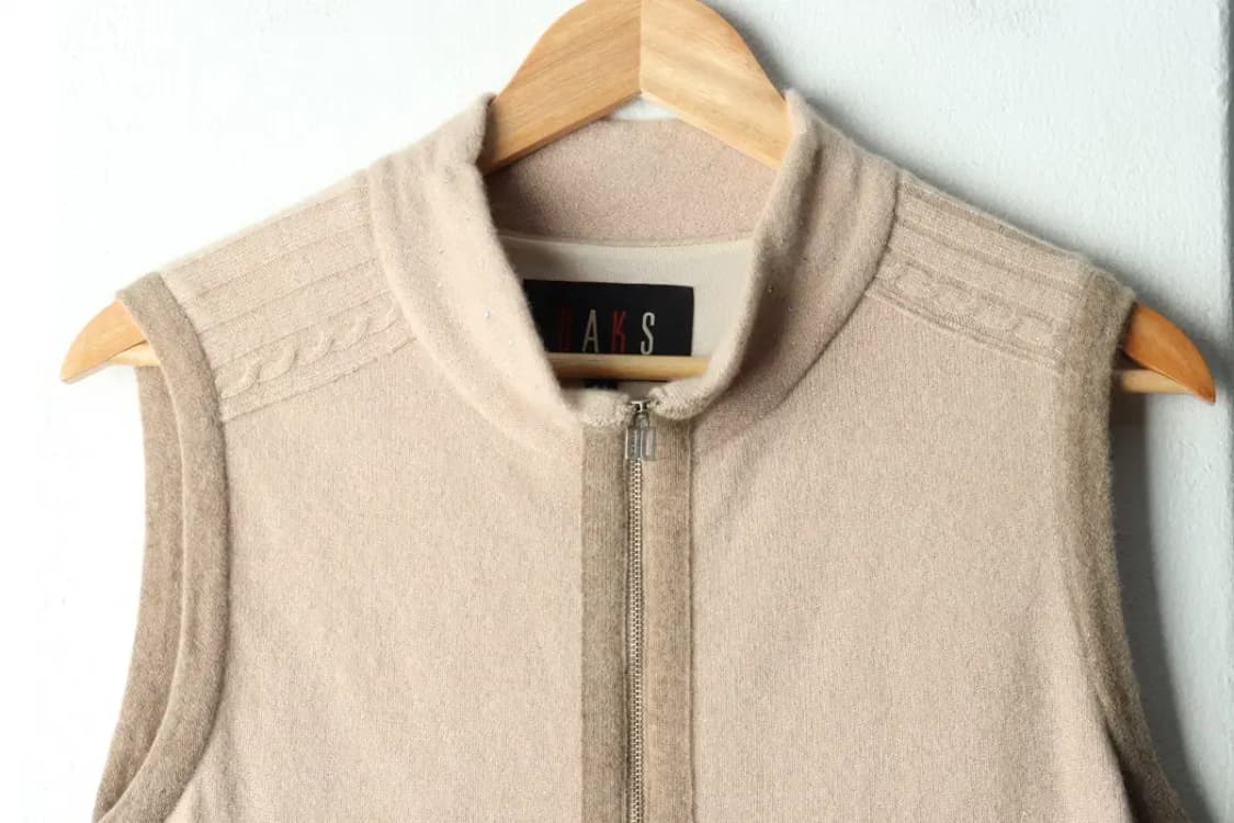 W(L) 닥스 니트 가디건 방풍 조끼 베이지-1570D 상품이미지3