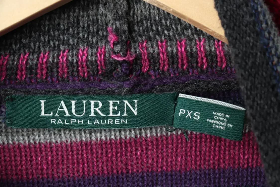 W(XS-S) 폴로 랄프로렌 니트 가디건 스트라이프 컬러믹스-1570E 상품이미지5