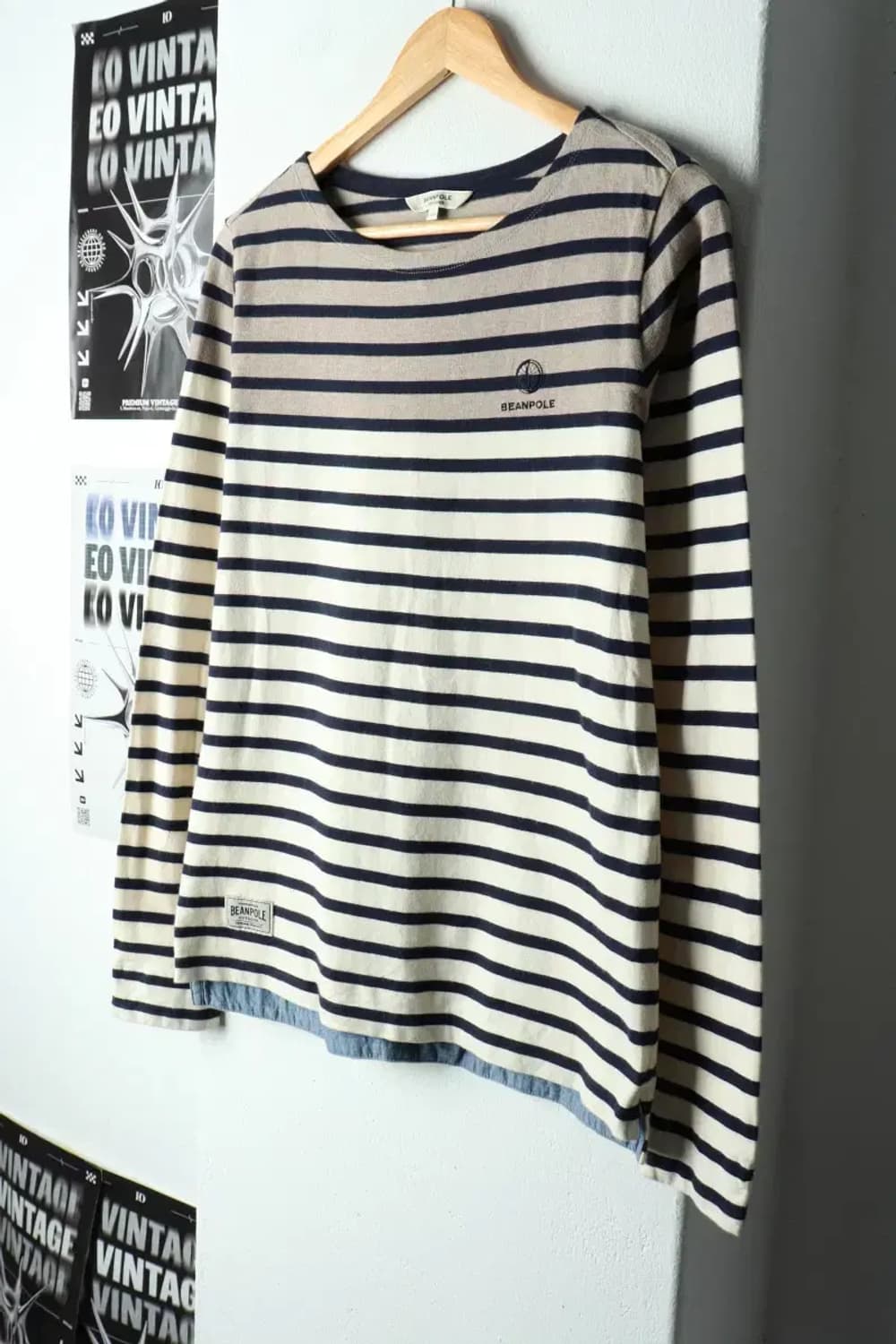 W(L) 빈폴 긴팔티셔츠 스트라이프 베이지-15713 상품이미지1