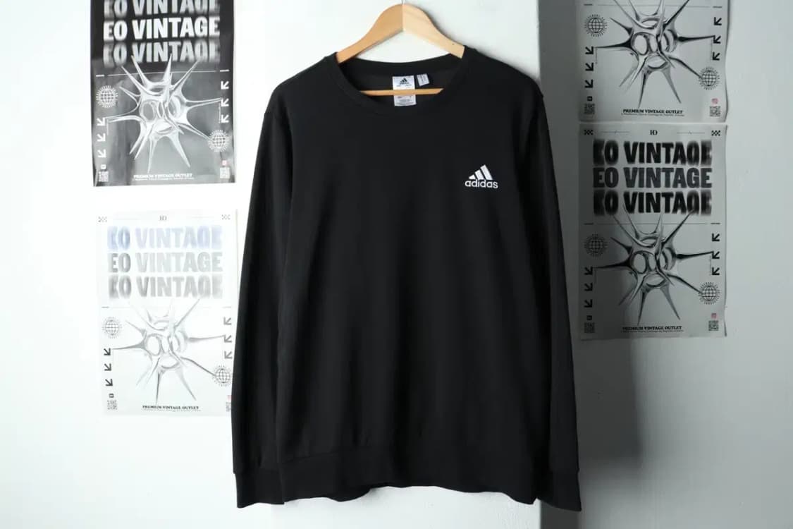 (XL-2XL) 아디다스 맨투맨 티셔츠 빅사이즈 블랙 올드스쿨-15714 상품이미지2