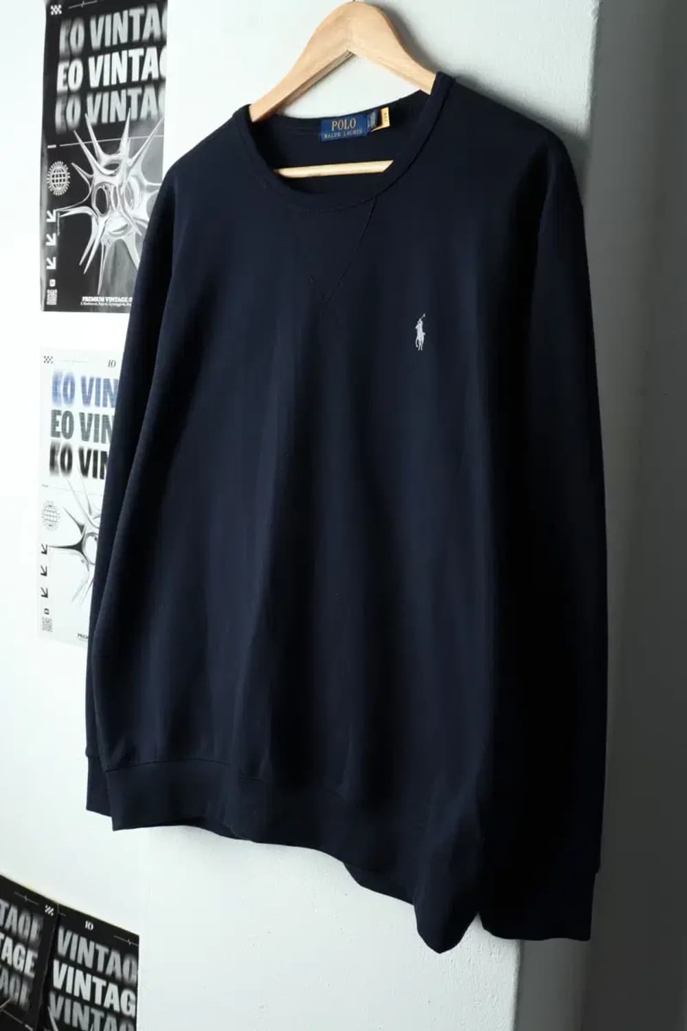 (L-XL) 폴로 랄프로렌 맨투맨 티셔츠 네이비 포니-15715 상품이미지1