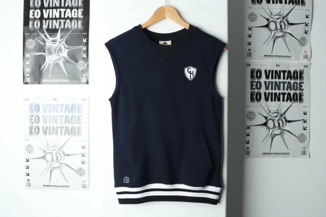 W(S) 빈폴 맨투맨 티셔츠 조끼 네이비 올드스쿨-15717 상품이미지2