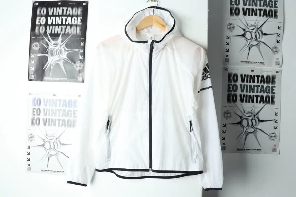 W(S) 아디다스 집업 바람막이 점퍼자켓 경량 화이트-15719 상품이미지2